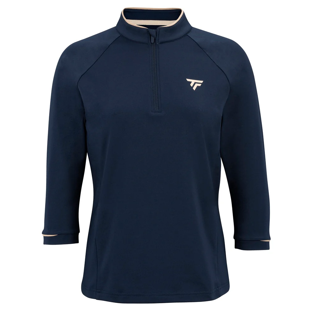 Sweat technique Thermo Zip Manche 3/4 Femme Marine - Image 2
