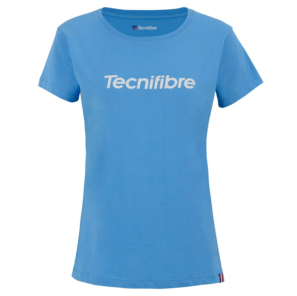 TEAM COTTON TEE AZUR FILLE