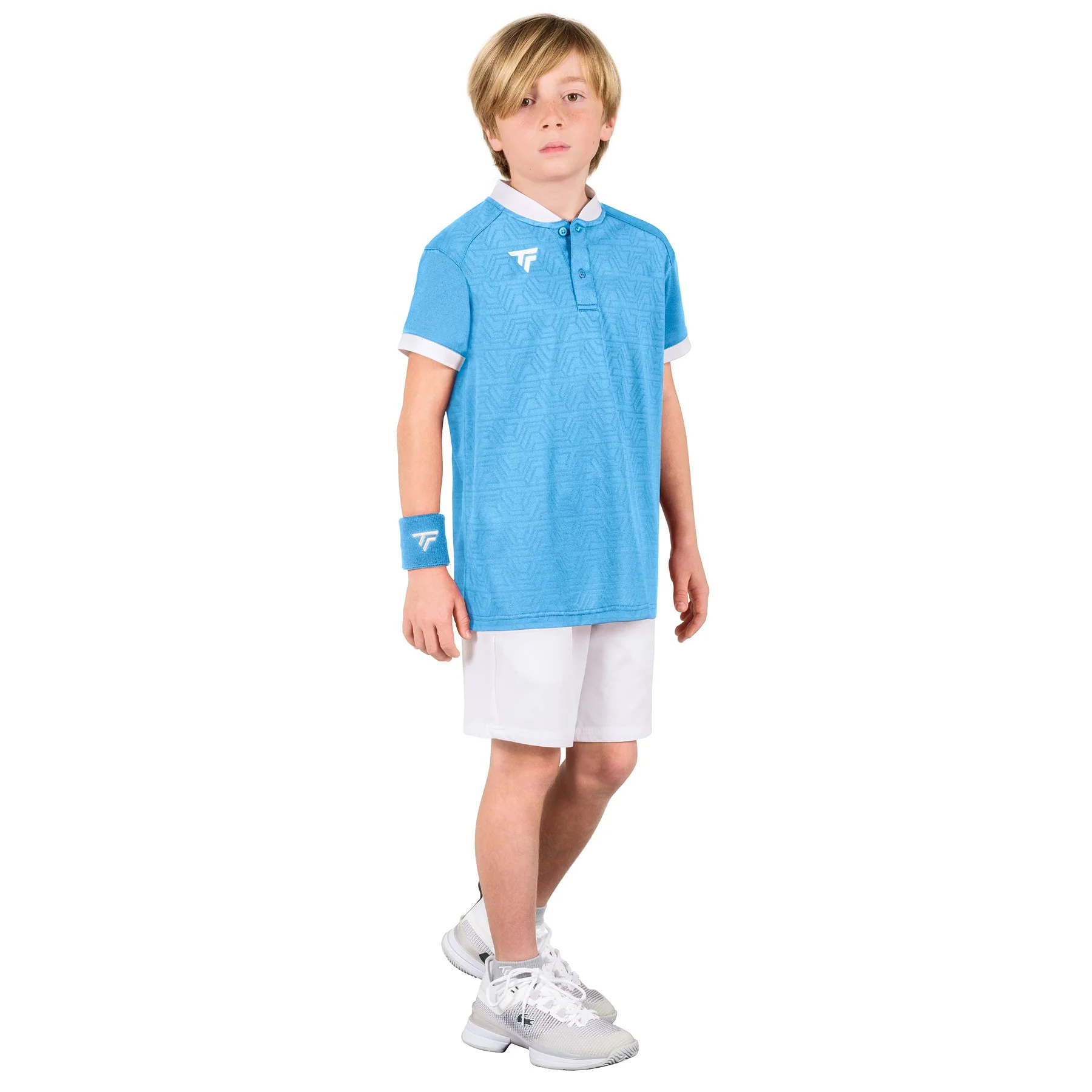 TEAM MESH POLO AZUR GARCON