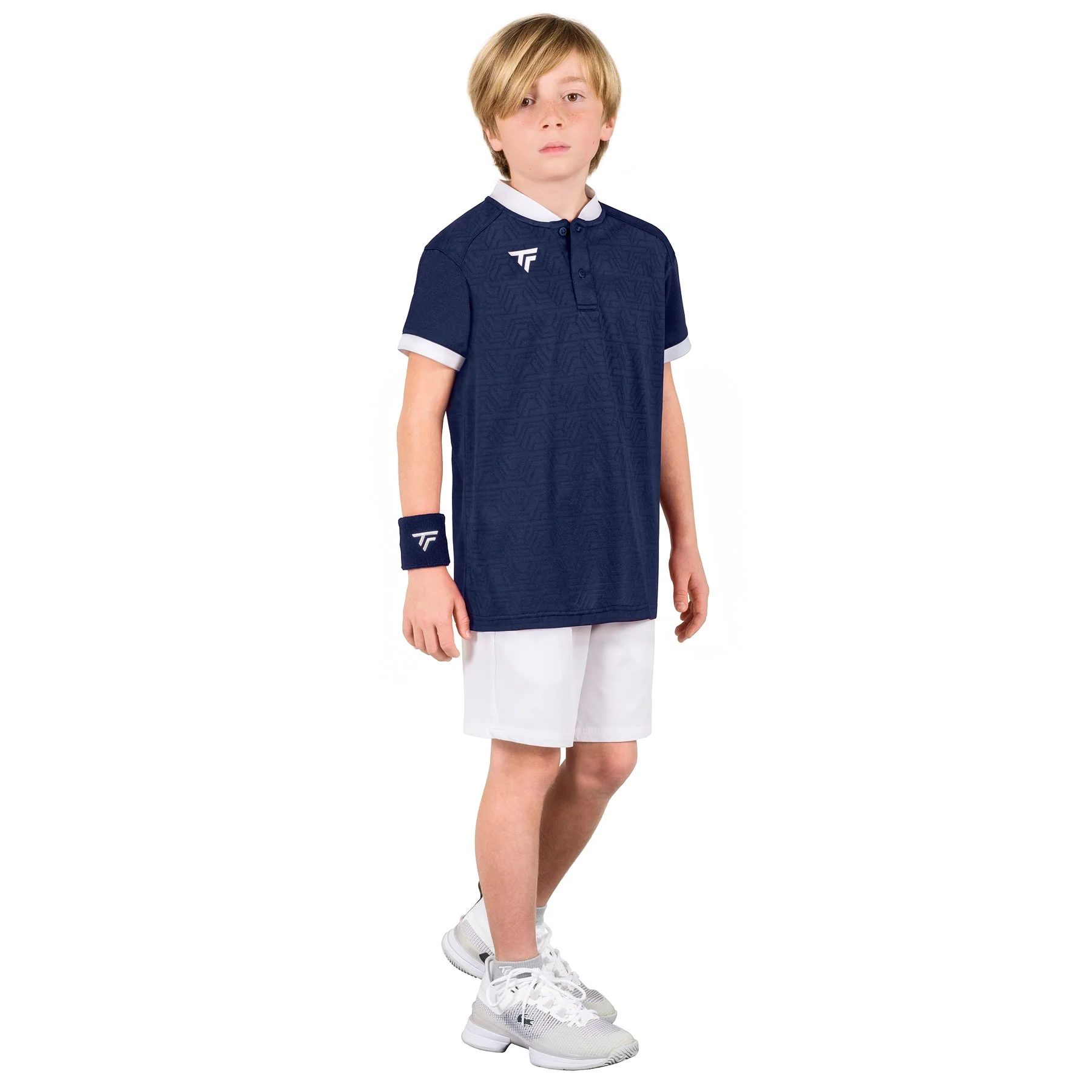 TEAM MESH POLO MARINE GARCON