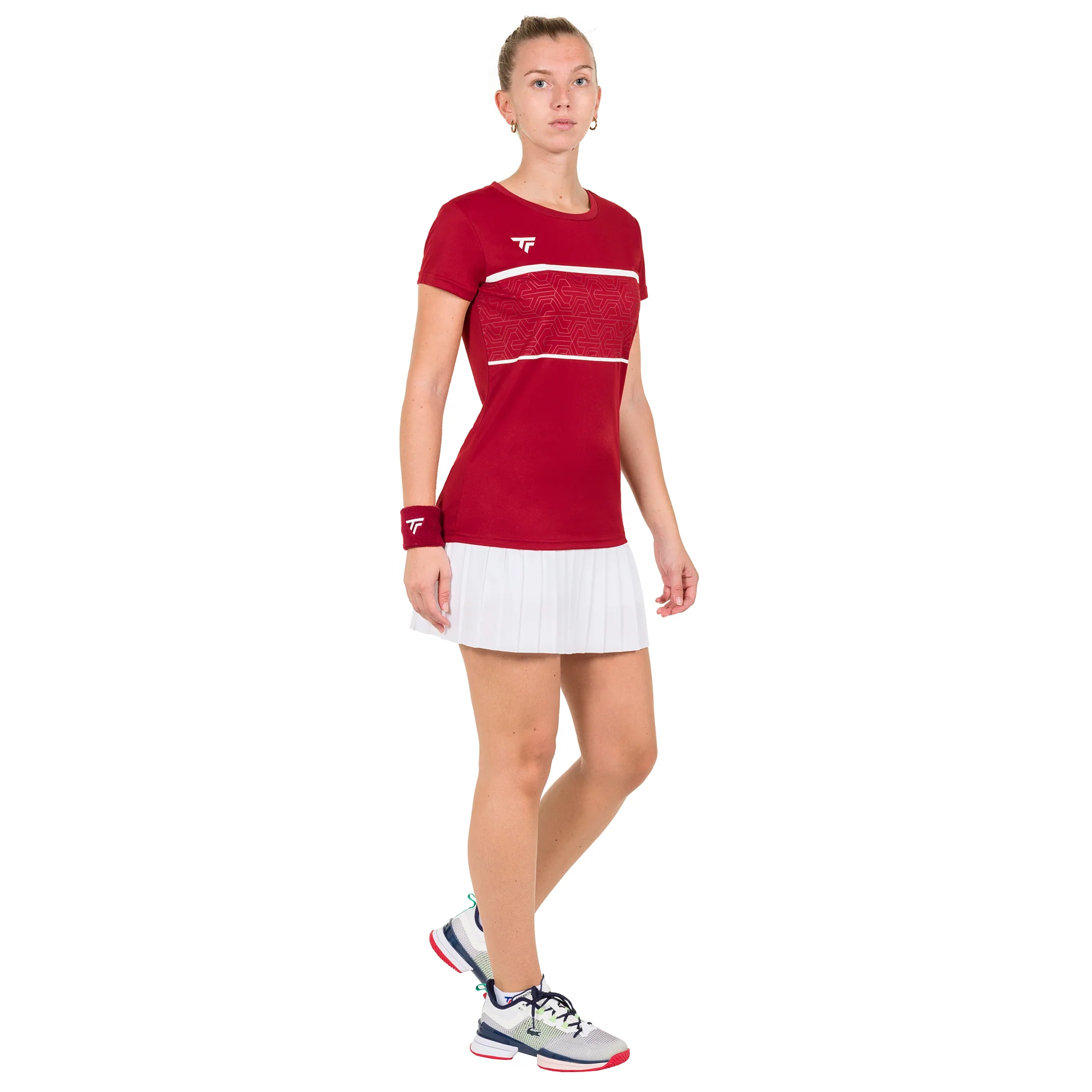 TEAM TECH TEE CARDINAL FEMME
