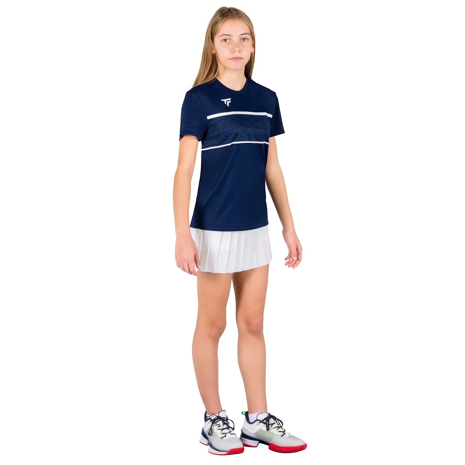 T-SHIRT TEAM TECH TEE MARINE FILLE