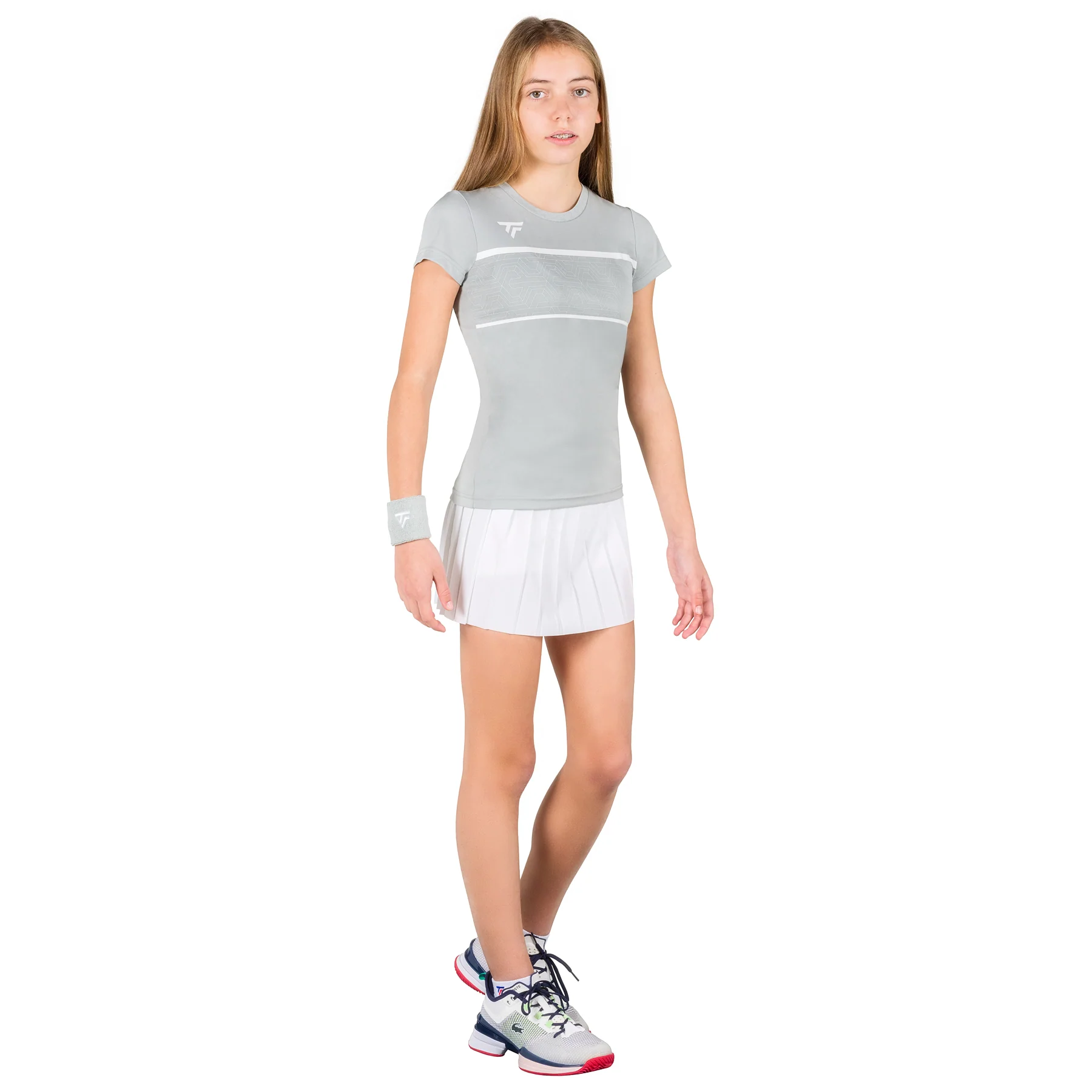 T-SHIRT TEAM TECH TEE SILVER FILLE